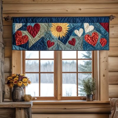 Cozy Heartland Quilted Valance