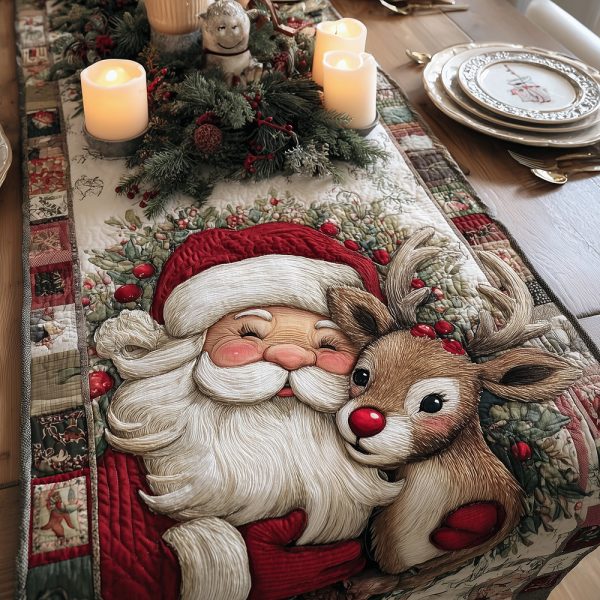 Cozy Santa Spirit Quilted Table Runner