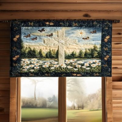 Cross Of Hope Quilted Valance