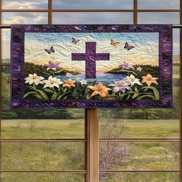 Cross Of Peace Quilted Valance