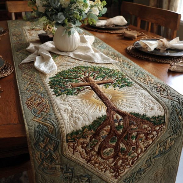 Cross Of Sanctuary Quilted Table Runner