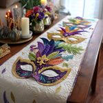 Crowned In Feathers Quilted Table Runner