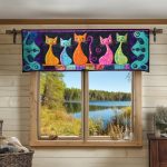 Curious Kitty Quilted Valance