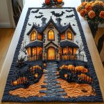 Cursed Gables Quilted Table Runner