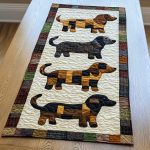 Dachshund Joy Quilted Table Runner