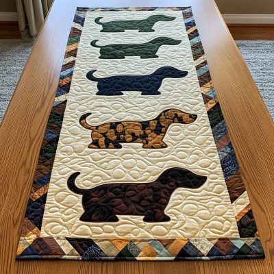 Dachshund Love Quilted Table Runner