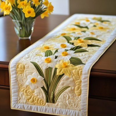 Daffodil Charm Quilted Table Runner