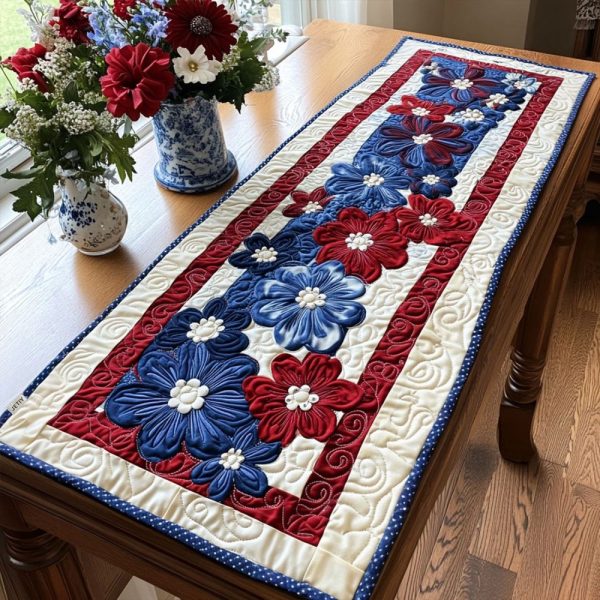Patriotic Quilted Table Runner