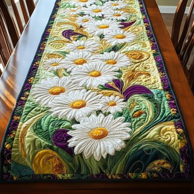 Daisy Delight Quilted Table Runner