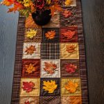 Dancing Maple Leaves Quilted Table Runner