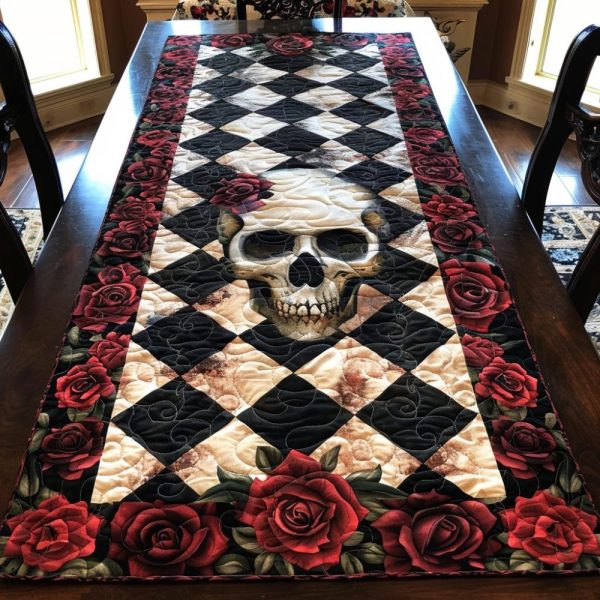 Dark Romance Quilted Table Runner