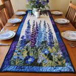 Delphinium Dreams Quilted Table Runner