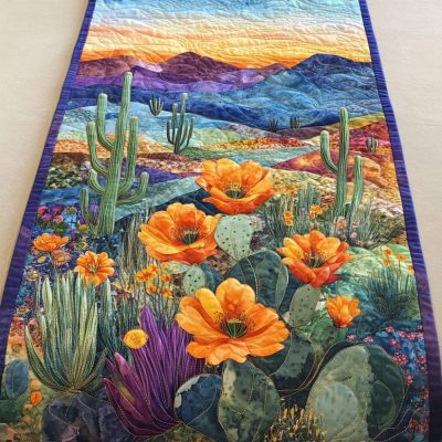 Desert Bloom Quilted Table Runner