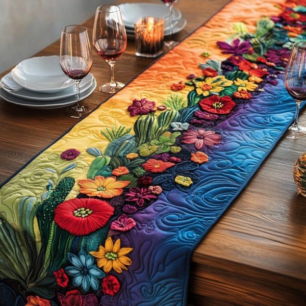 Desert Bloom Quilted Table Runner
