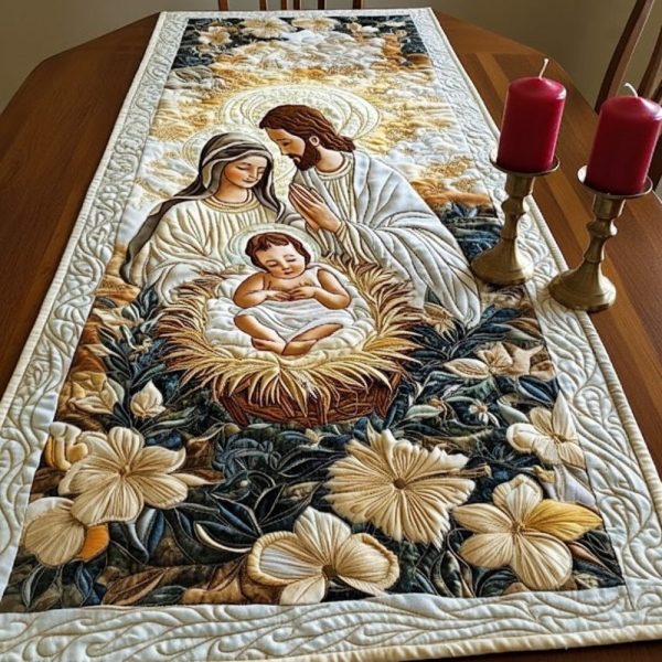 Divine Manger Quilted Table Runner