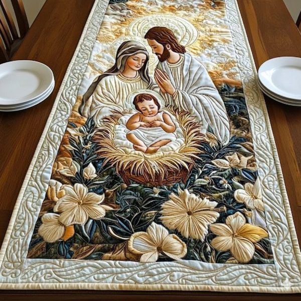 Divine Manger Quilted Table Runner