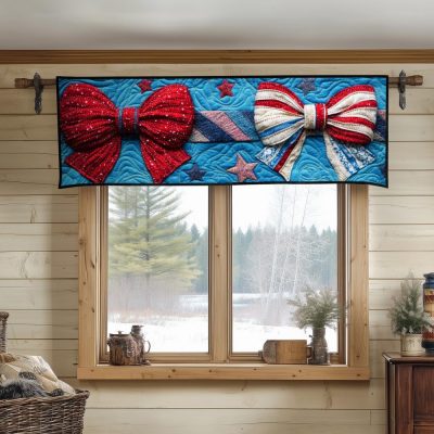 Double Bows Quilted Valance