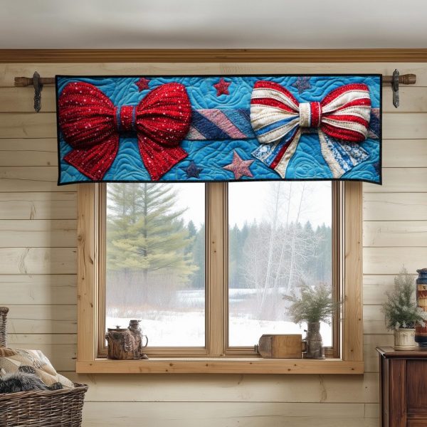 Double Bows Quilted Valance