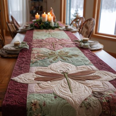 Dragonfly Meadow Quilted Table Runner
