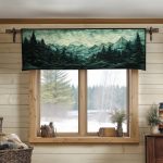Dusky Pines Quilted Valance
