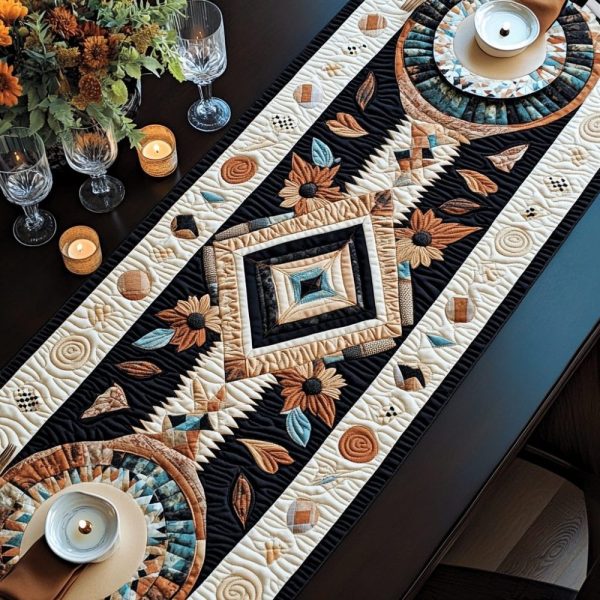 Earthy Tones Quilted Table Runner