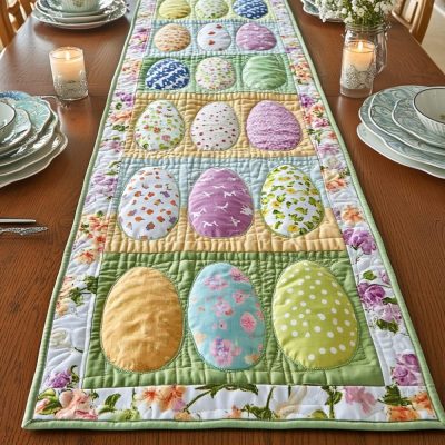 Easter Bliss Quilted Table Runner