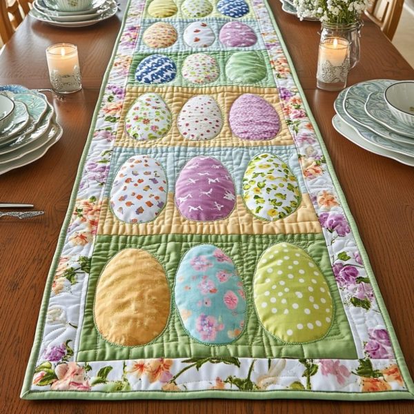 Easter Bliss Quilted Table Runner
