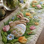 Easter Garden Quilted Table Runner