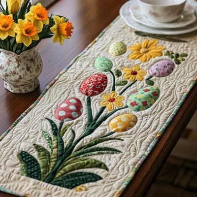 Easter Grace Quilted Table Runner