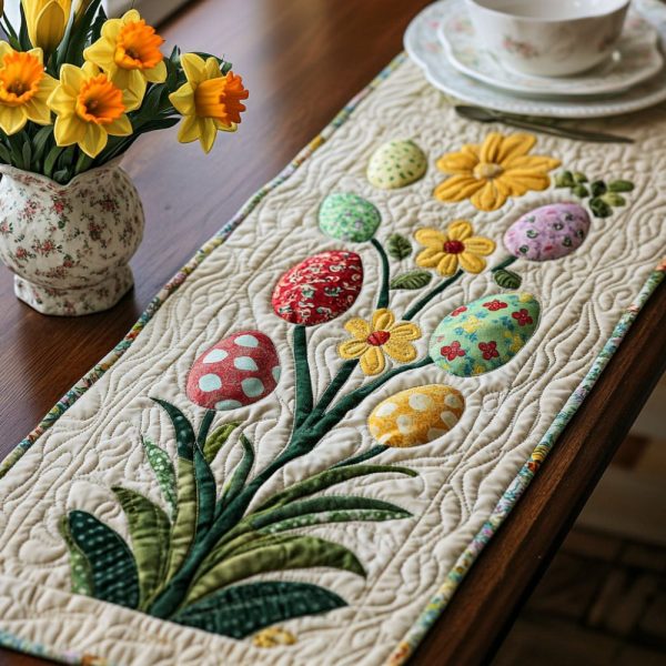 Easter Grace Quilted Table Runner
