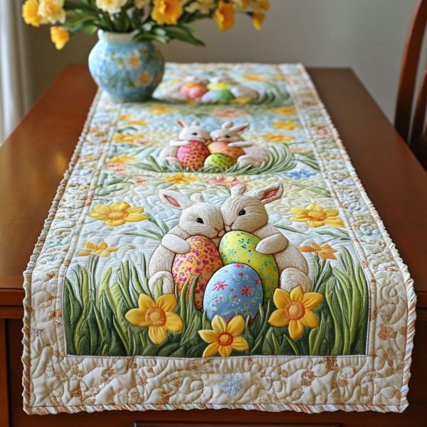 Easter Hug Quilted Table Runner