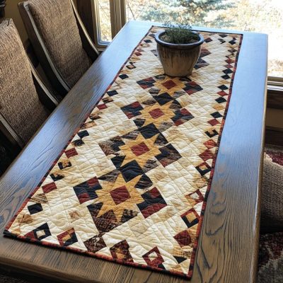 Echoing Patterns Quilted Table Runner