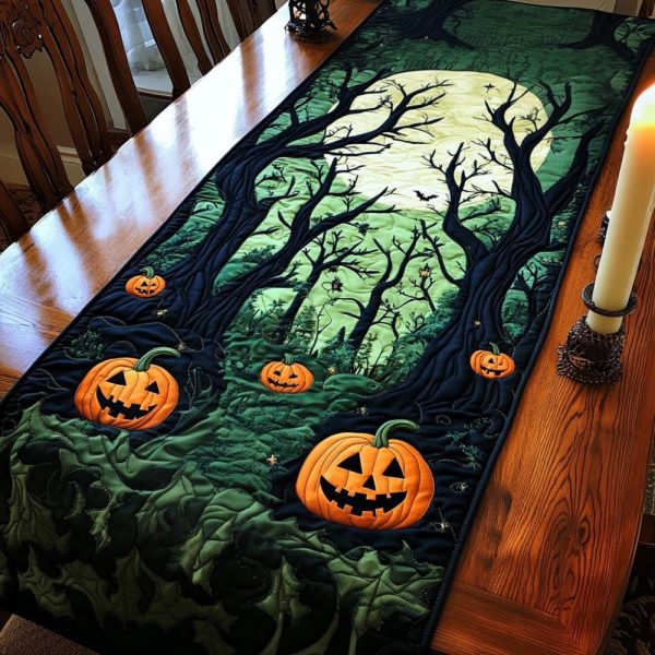 Eerie Forest Quilted Table Runner