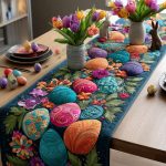 Egg Garden Quilted Table Runner