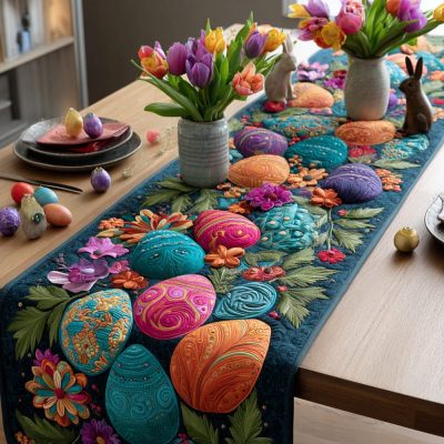 Egg Garden Quilted Table Runner