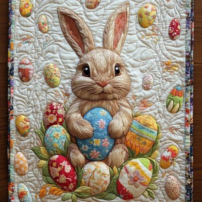 Egg Hunt Quilted Table Runner