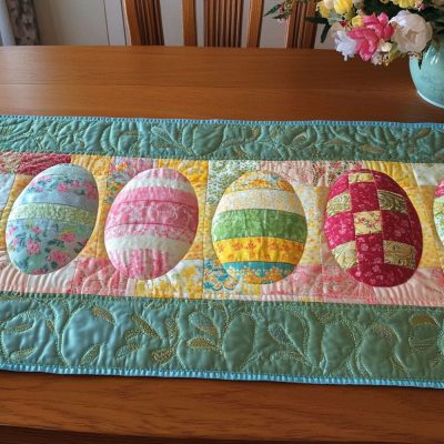 Egg Path Quilted Table Runner