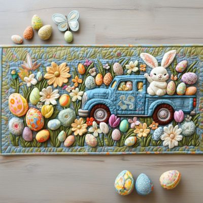 Eggstraordinary Garden Quilted Table Runner