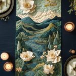 Elegant Bloom Quilted Table Runner