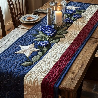 Elegant Blooms Quilted Table Runner