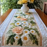 Elegant Blooms Quilted Table Runner