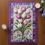 Elegant Petals Quilted Table Runner