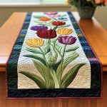Elegant Tulips Quilted Table Runner