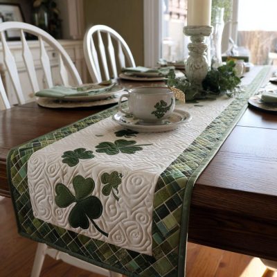 Emerald Promise Quilted Table Runner