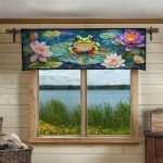 Enchanted Lily Pond Quilted Valance