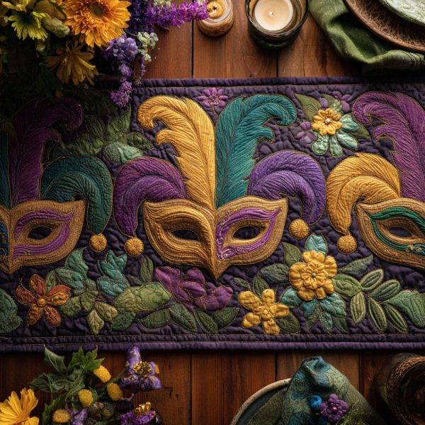 Enchanted Masque Quilted Table Runner