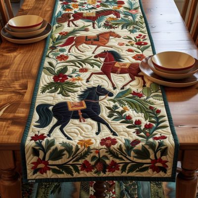 Equine Art Mystical Steeds Quilted Table Runner