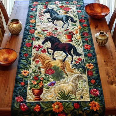Equine Art Mystical Steeds Quilted Table Runner