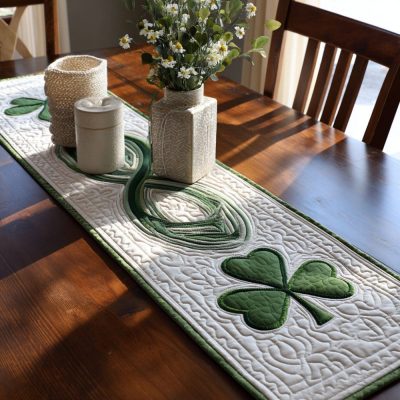 Evergreen Tranquility Quilted Table Runner