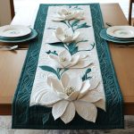 Everlasting Magnolia Quilted Table Runner